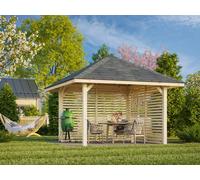 Bianca 102 (3x3m | 8.3m2) Corner Garden Gazebo With Louvre Walls