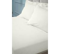 Bianca '180 Thread Count Egyptian Cotton' Fitted Sheet in Cream | Size: Double Bianca Cream Double
