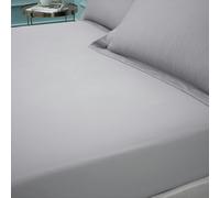 Bianca 180 Thread Count Egyptian Cotton Fitted Sheet Silver Grey - King - Silver Grey