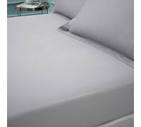 Bianca 180 Thread Count Egyptian Cotton King Fitted Sheet Silver Grey