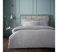 Bianca 180 Thread Count Egyptian Cotton Single Duvet Cover Set With Pillowcase Silver Grey