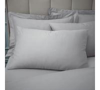 Bianca 180 Thread Count Egyptian Cotton Standard Pillow case Pair Silver Grey