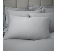 Bianca 180 Thread Count Egyptian Cotton Standard Pillow case Pair Silver Grey - Standard - Silver Grey