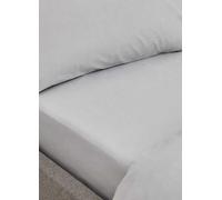 Bianca Fine Linens Bedroom 200 Thread Count Cotton Percale Super King Fitted Sheet 32cm Depth Grey