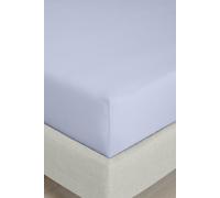 Bianca 200 Thread Count Cotton Percale Extra Deep Single Fitted Sheet Lavender