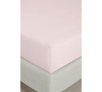 Bianca Fitted Sheet 200 Thread Count Cotton Percale Extra Deep 32cm Pink Double