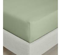 Bianca 200 Thread Count Cotton Percale Extra Deep Fitted Sheet - Sage Green - Double