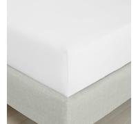 Bianca 200 Thread Count Cotton Percale Extra Deep Fitted Sheet - White - Single