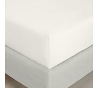 Bianca 200 Thread Count Cotton Percale Extra Deep Super King Fitted Sheet Cream