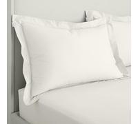 Bianca 200 Thread Count Cotton Percale Oxford Pillowcase Pair Cream