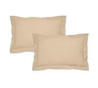 Bianca 200 Thread Count Cotton Percale Oxford Pillowcase Pair Natural