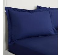 Bianca 200 Thread Count Cotton Percale Oxford Pillowcase Pair Navy
