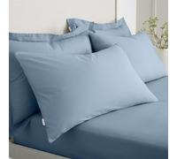 Bianca 200 Thread Count Cotton Percale Standard Pillowcase Pair Blue