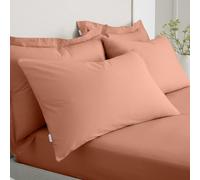 Bianca 200 Thread Count Cotton Percale Standard Pillowcase Pair Clay