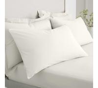 Bianca 200 Thread Count Cotton Percale Standard Pillowcase Pair Cream