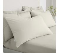 Bianca 200 Thread Count Cotton Percale Standard Pillowcase Pair Natural