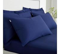 Bianca 200 Thread Count Cotton Percale Standard Pillowcase Pair Navy