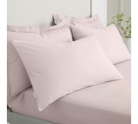 Bianca 200 Thread Count Cotton Percale Standard Pillowcase Pair - Pink - 50x75cm (x2)