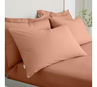 Bianca 200 Thread Count Cotton Percale Standard Pillowcase Pair - Terracotta - 50x75cm (x2)