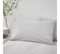 Bianca 200 Thread Count Organic Cotton Standard Pillowcase Pair Silver