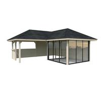 Bianca 210/510 (6x6m | 24.9m2) Corner Garden Room With Large Gazebo (Double Glazing Available)