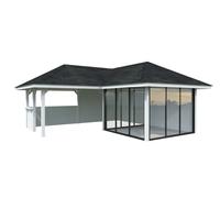 Bianca 210/510 (6x6m | 24.9m2) Corner Garden Room With Large Gazebo (Double Glazing Available)