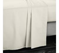 Bianca 400 Thread Cotton Sateen Super King Flat Sheet Oyster