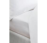 Bianca 400 Thread Count Cotton Sateen King Fitted Sheet White