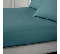 Bianca 400 Thread Count Cotton Sateen Double Fitted Sheet Teal