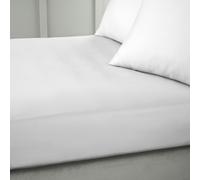 Bianca 400 Thread Count Cotton Sateen Fitted Sheet - White - Single