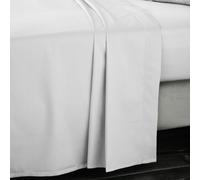 Bianca 400 Thread Count Cotton Sateen Super King Flat Sheet Dove Grey