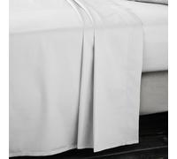 Bianca 400 Thread Count Cotton Sateen King Flat Sheet Dove Grey