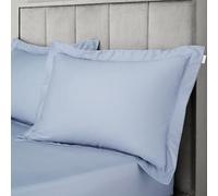 Bianca '400 Thread Count Cotton Sateen' Oxford Pillowcase Pair in Blue Bianca Blue
