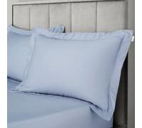 Bianca 400 Thread Count Cotton Sateen Oxford Pillowcase Pair Blue