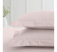 Bianca 400 Thread Count Cotton Sateen Oxford Pillowcase Pair Blush Pink