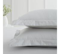 Bianca 400 Thread Count Cotton Sateen Oxford Pillowcase Pair Dove Grey