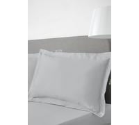 Bianca '400 Thread Count Cotton Sateen' Oxford Pillowcase Pair in Grey Bianca Grey