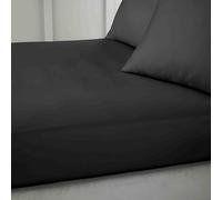 Bianca 400 Thread Count Cotton Sateen Single Fitted Sheet Black