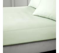 Bianca 400 Thread Count Cotton Sateen Single Fitted Sheet Green