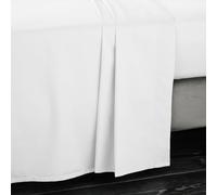 Bianca 400 Thread Count Cotton Sateen Single Flat Sheet White
