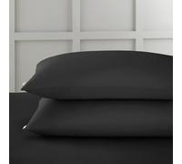 Bianca 400 Thread Count Cotton Sateen Standard Pillowcase Pair Black