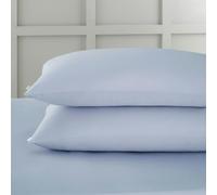 Bianca 400 Thread Count Cotton Sateen Standard Pillowcase Pair Blue
