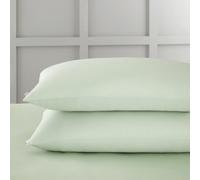 Bianca 400 Thread Count Cotton Sateen Standard Pillowcase Pair Green