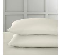 Bianca 400 Thread Count Cotton Sateen Standard Pillowcase Pair - Oyster - 50x75cm (x2)