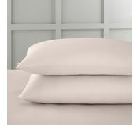 Bianca 400 Thread Count Cotton Sateen Standard Pillowcase Pair - Pink - 50x75cm (x2)