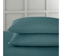 Bianca 400 Thread Count Cotton Sateen Standard Pillowcase Pair - Teal - 50x75cm (x2)