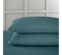 Bianca 400 Thread Count Cotton Sateen Standard Pillowcase Pair Teal Green