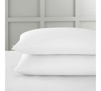Bianca 400 Thread Count Cotton Sateen Standard Pillowcase Pair - White - 50x75cm (x2)