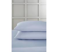 Bianca 400 Thread Count Cotton Sateen Standard Pillowcases in Blue | Size: Standard Pillow Case Bianca Blue Standard Pillow Case
