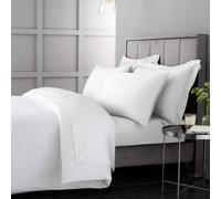 Bianca 400TC Cotton Sateen Duvet Cover Set - White